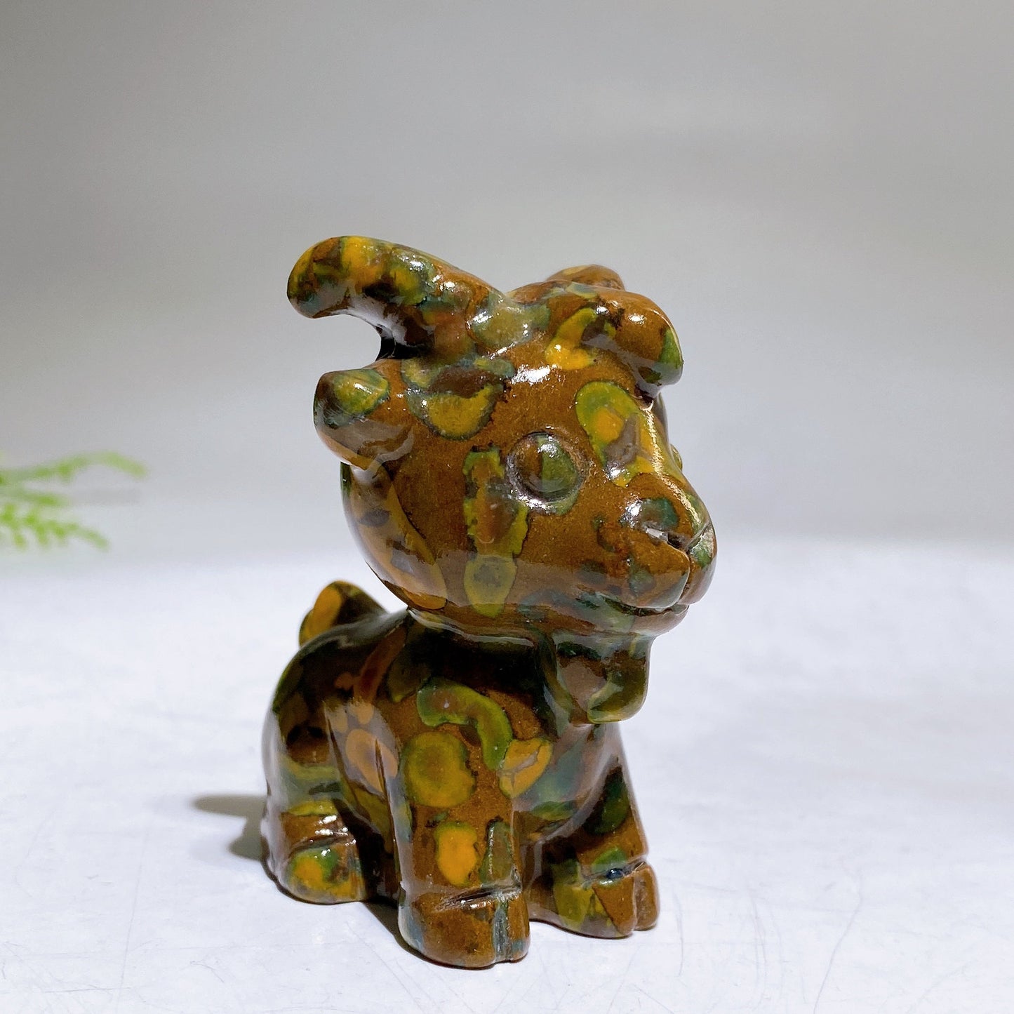 2.3" Natural Crystal Goat Carving Wholesale