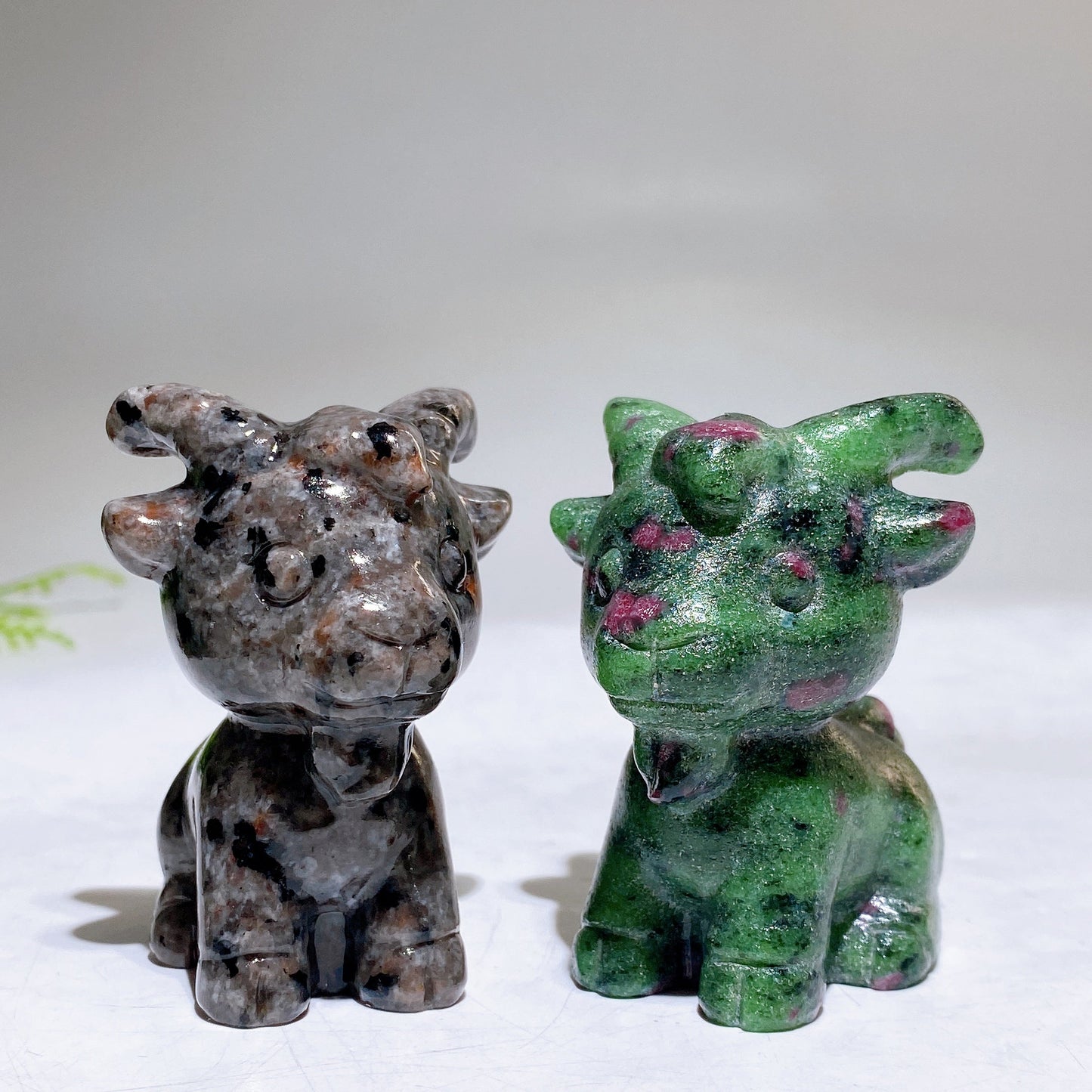 2.3" Natural Crystal Goat Carving Wholesale
