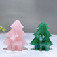 1.6" Rose Quartz Aventurine Christmas Tree with Deer Carving for Christmas Wholesale