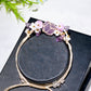 Raw Amethyst with Flower Decor Bracelet Crystal Healing Bulk Wholesale