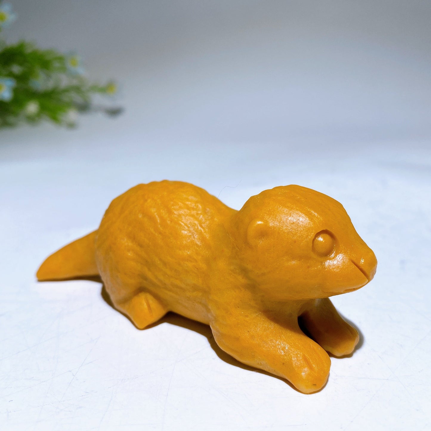 3.5" Natural Gemstone Crystal Beaver Carving  For Gift & Display Wholesale