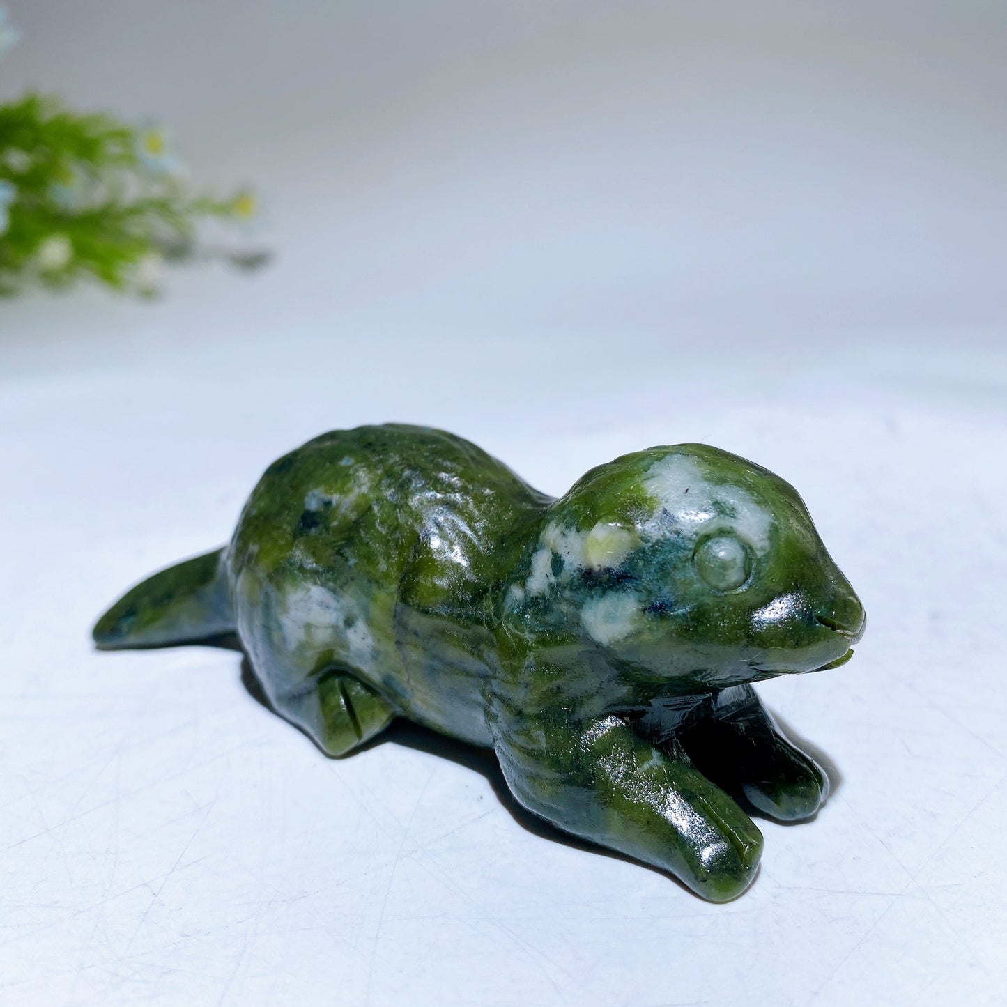 3.5" Natural Gemstone Crystal Beaver Carving  For Gift & Display Wholesale