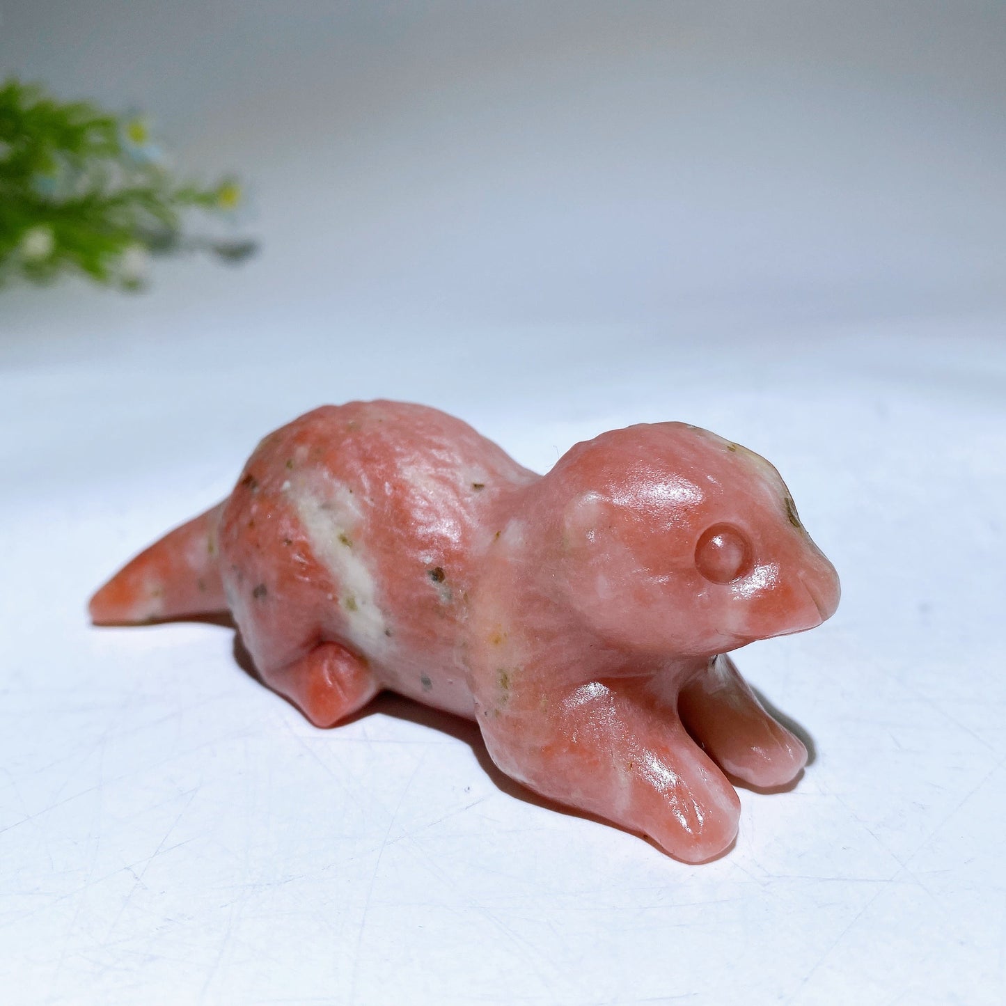 3.5" Natural Gemstone Crystal Beaver Carving  For Gift & Display Wholesale
