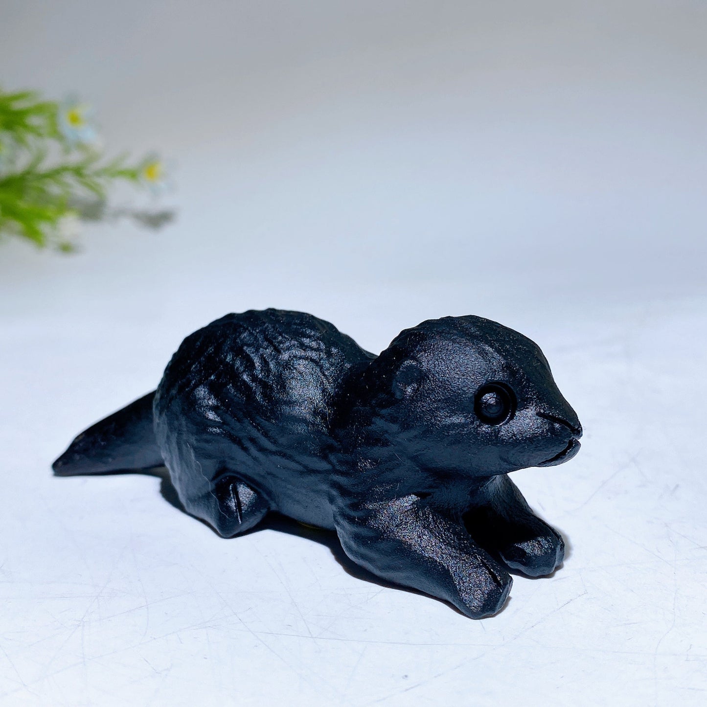 3.5" Natural Gemstone Crystal Beaver Carving  For Gift & Display Wholesale