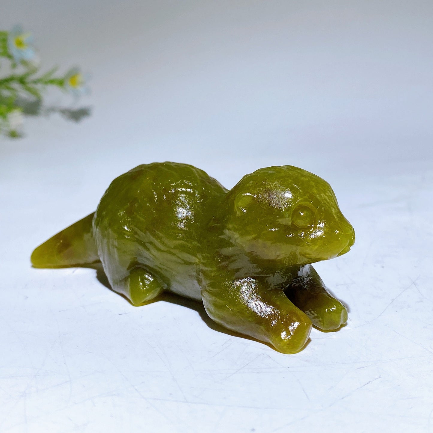 3.5" Natural Gemstone Crystal Beaver Carving  For Gift & Display Wholesale