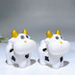 2.4" White Jade Cow Carving For Decoration Wholesale