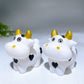 2.4" White Jade Cow Carving For Decoration Wholesale