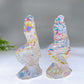 3.8" Aura Clear Quartz Mermaid Carving Wholesale