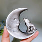 3.3" Silver Obsidian Moon Carving Crystal Healing Bulk Wholesale
