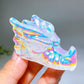 2.3" Aura Clear Quartz Dragon Head Carving Wholesale