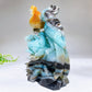Hand Carved Unique Natural Caribbean Calcite Parrot Peony Cloud Free Form Wholesale