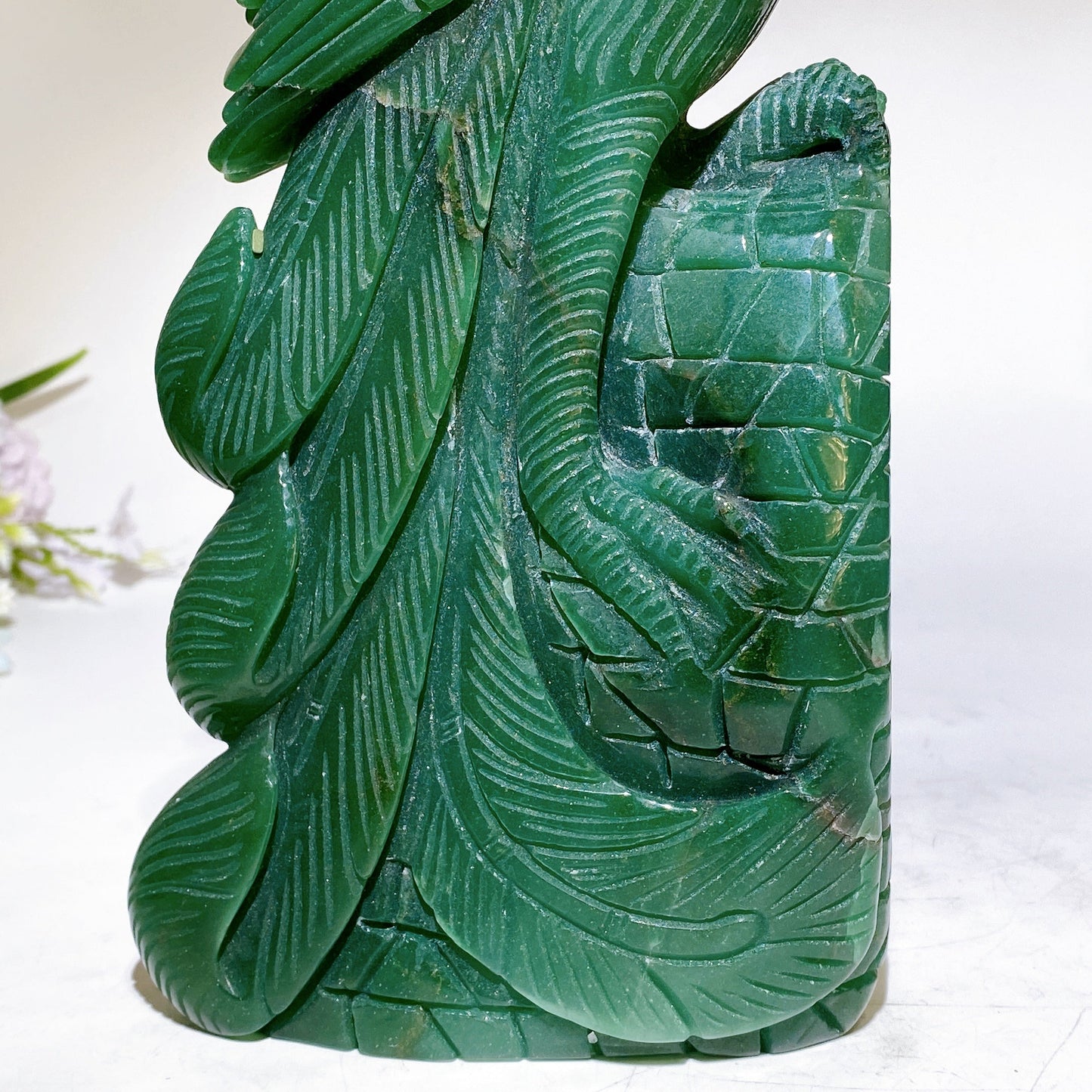 30cm Large Unique Green Aventurine Parrot Carving Crystal Healing Bulk Wholesale