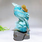 Hand Carved Unique Natural Caribbean Calcite Parrot Peony Cloud Free Form Wholesale