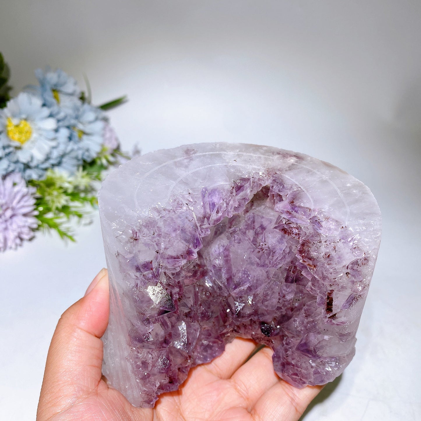 Large Unique Amethyst Cluster Stump Carving Crystal Healing Bulk Wholesale