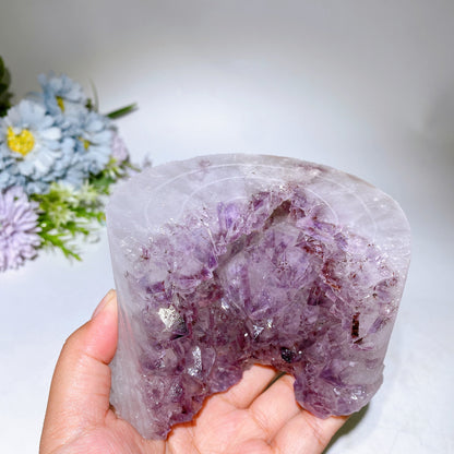 Large Unique Amethyst Cluster Stump Carving Crystal Healing Bulk Wholesale