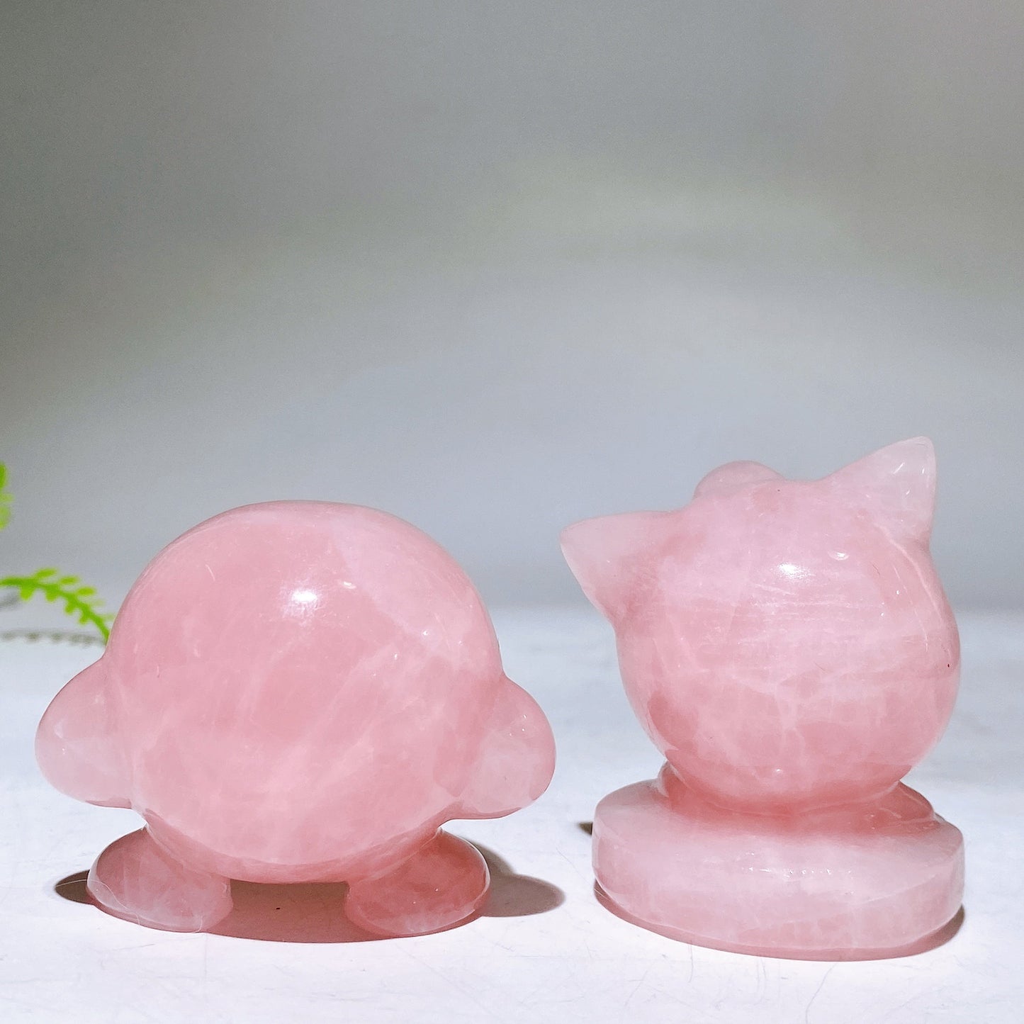 1.7"-1.9" Rose Quartz Kirby Jigglypuff Carving Wholesale
