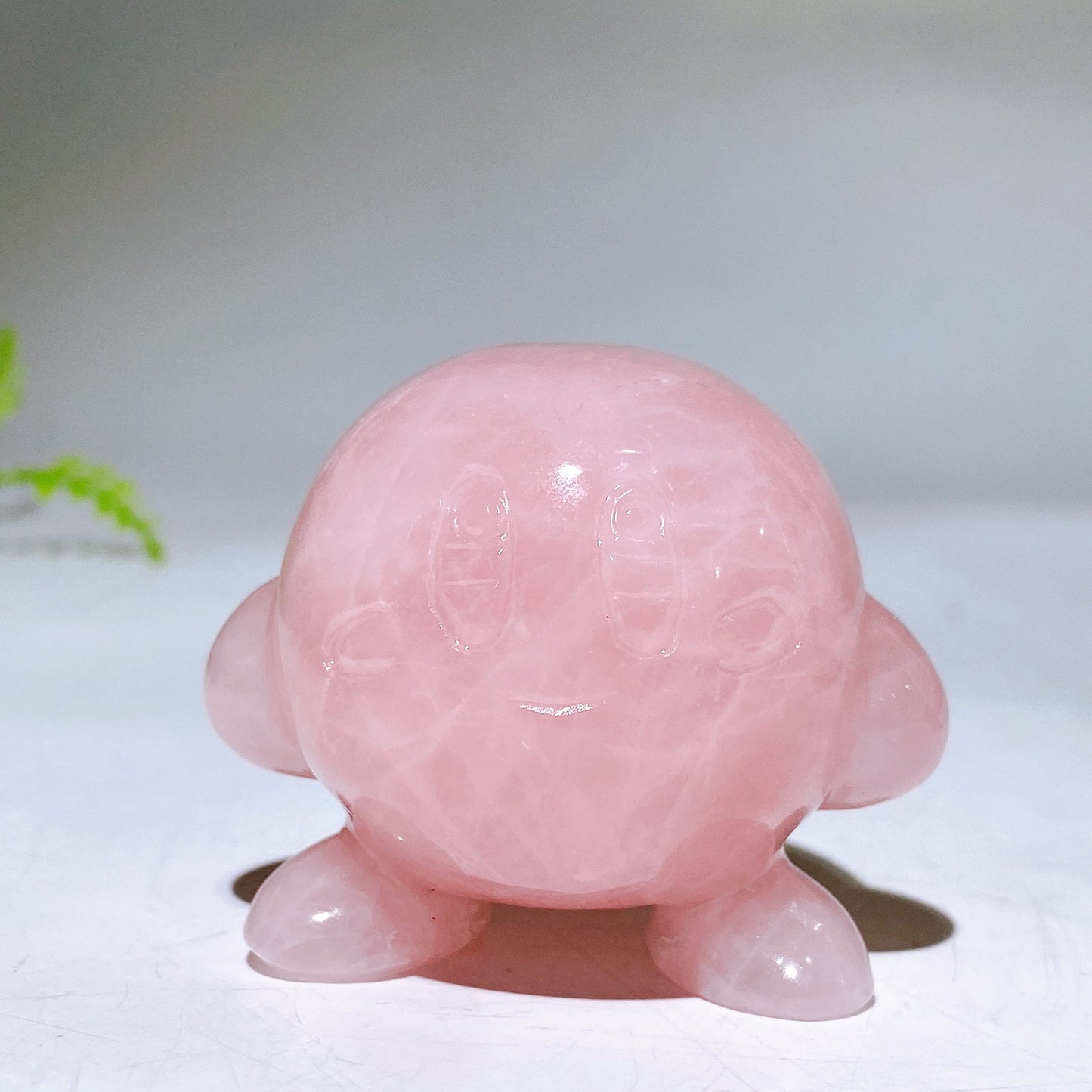 1.7"-1.9" Rose Quartz Kirby Jigglypuff Carving Wholesale