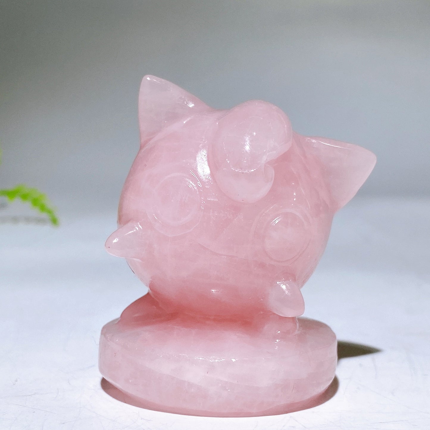 1.7"-1.9" Rose Quartz Kirby Jigglypuff Carving Wholesale