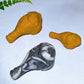Natural Yellow Jade Shell Stone Chicken Leg Carving Wholesale