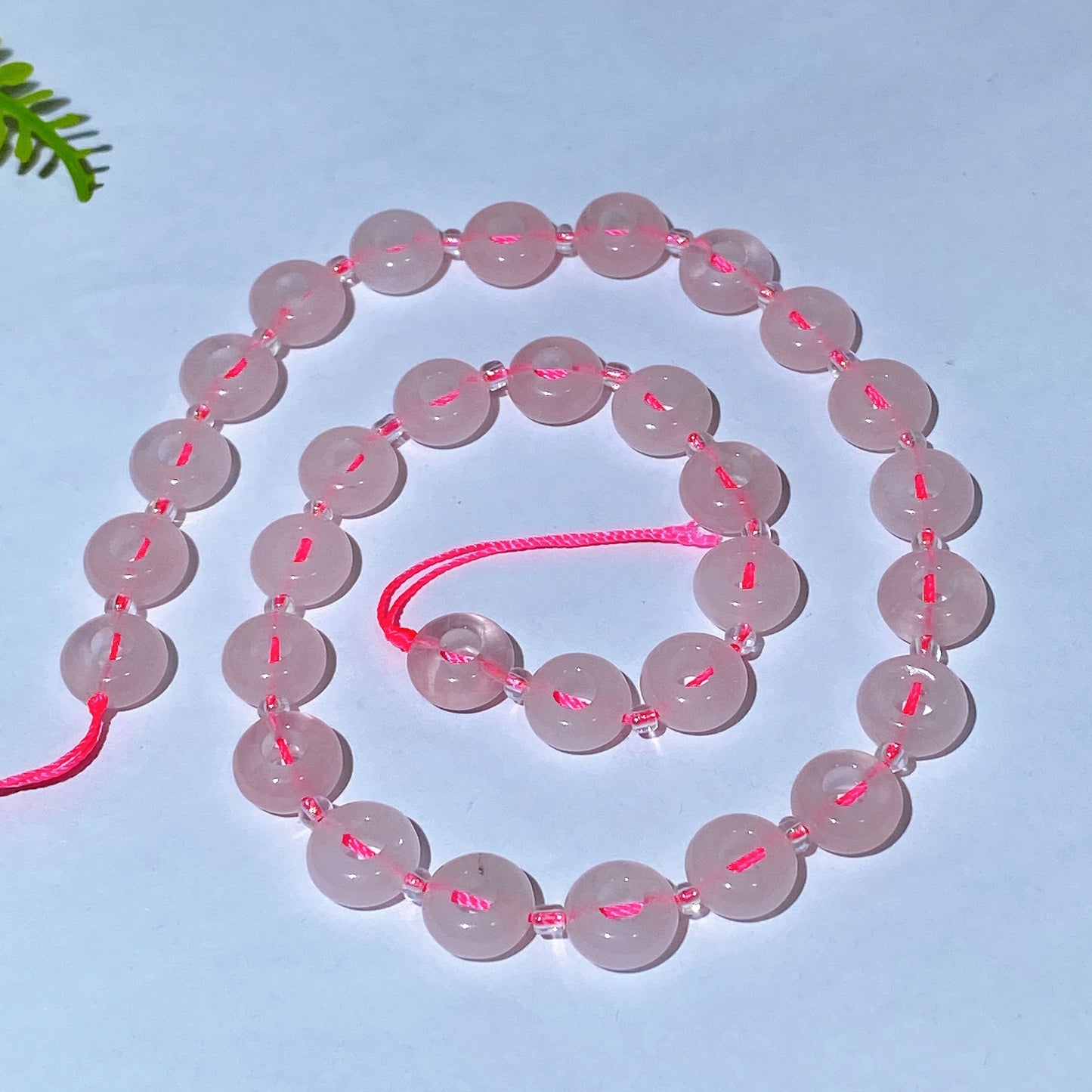 38cm Natural Crystal Drilled Donut Shape String Wholesale