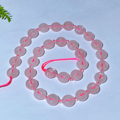 38cm Natural Crystal Drilled Donut Shape String Wholesale