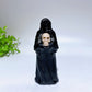 1.4" 3.6" Crystal No-Head Ghost Holding Skull Carving Crystal Healing Bulk Wholesale