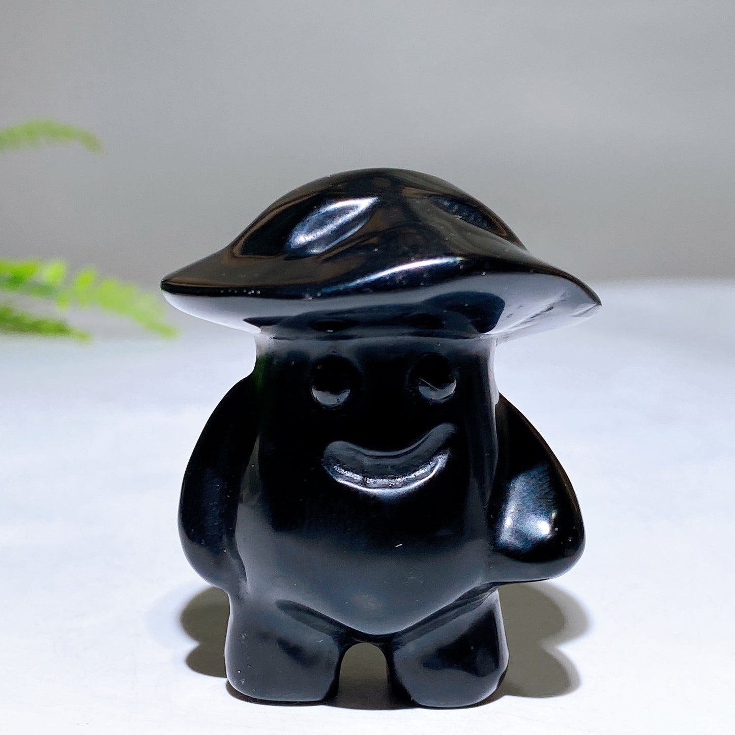 1.9" Mixed Crystal Mushroom Kid Carving Wholesale