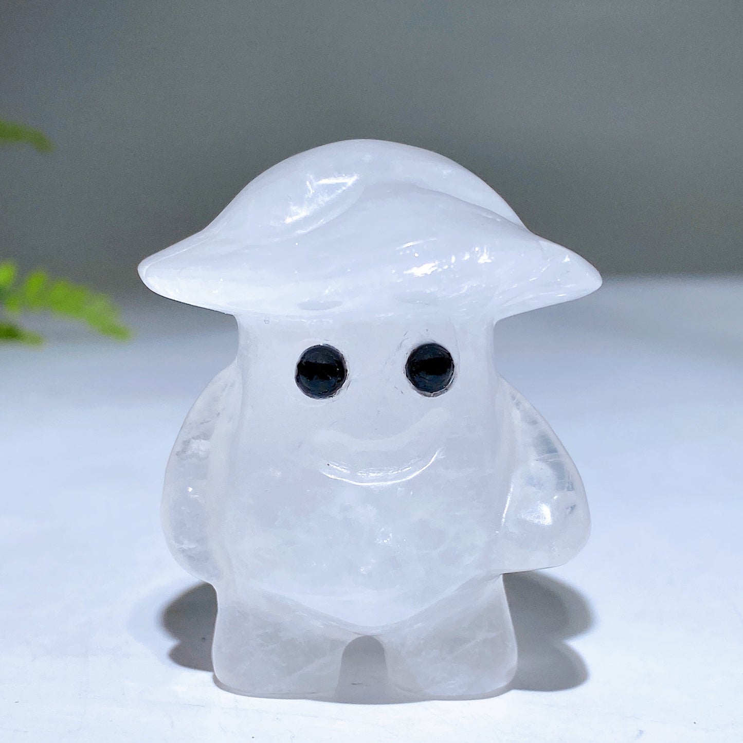 1.9" Mixed Crystal Mushroom Kid Carving Wholesale