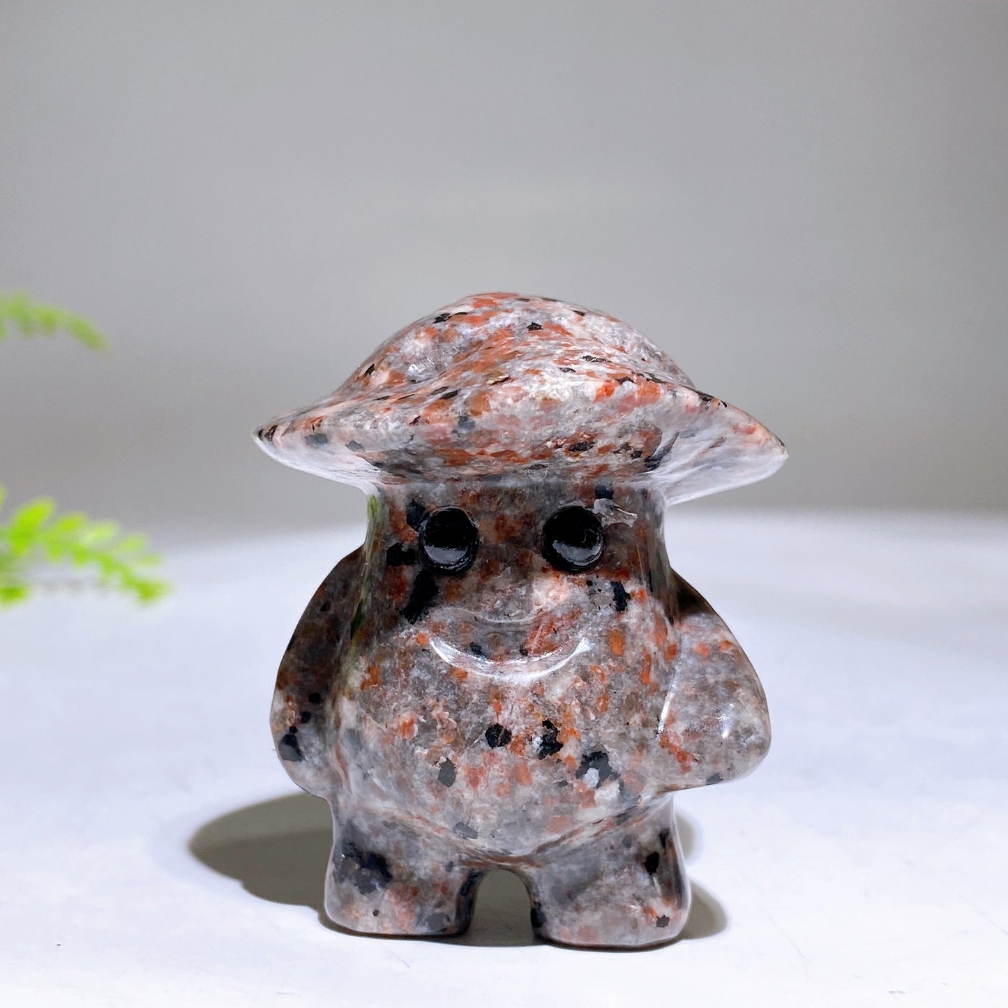 1.9" Mixed Crystal Mushroom Kid Carving Wholesale