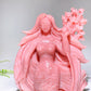 Unique Hand Carved Natural Pink Opal Mermaid Dolphin Coral Wave Free Form Wholesale