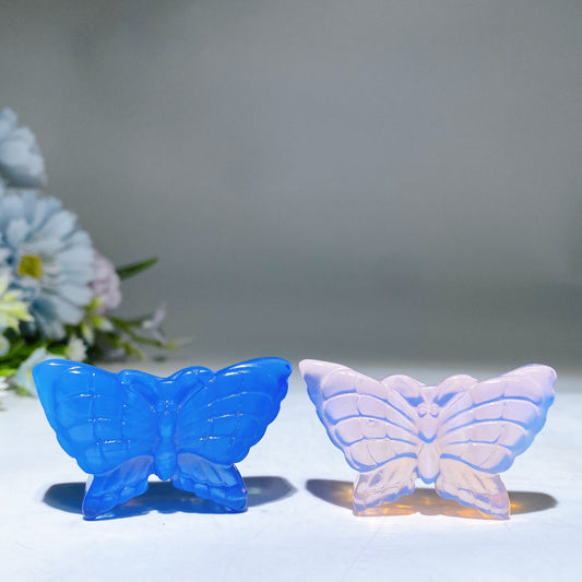 1.9" Opalite Butterfly Carving Crystal Healing Bulk Wholesale
