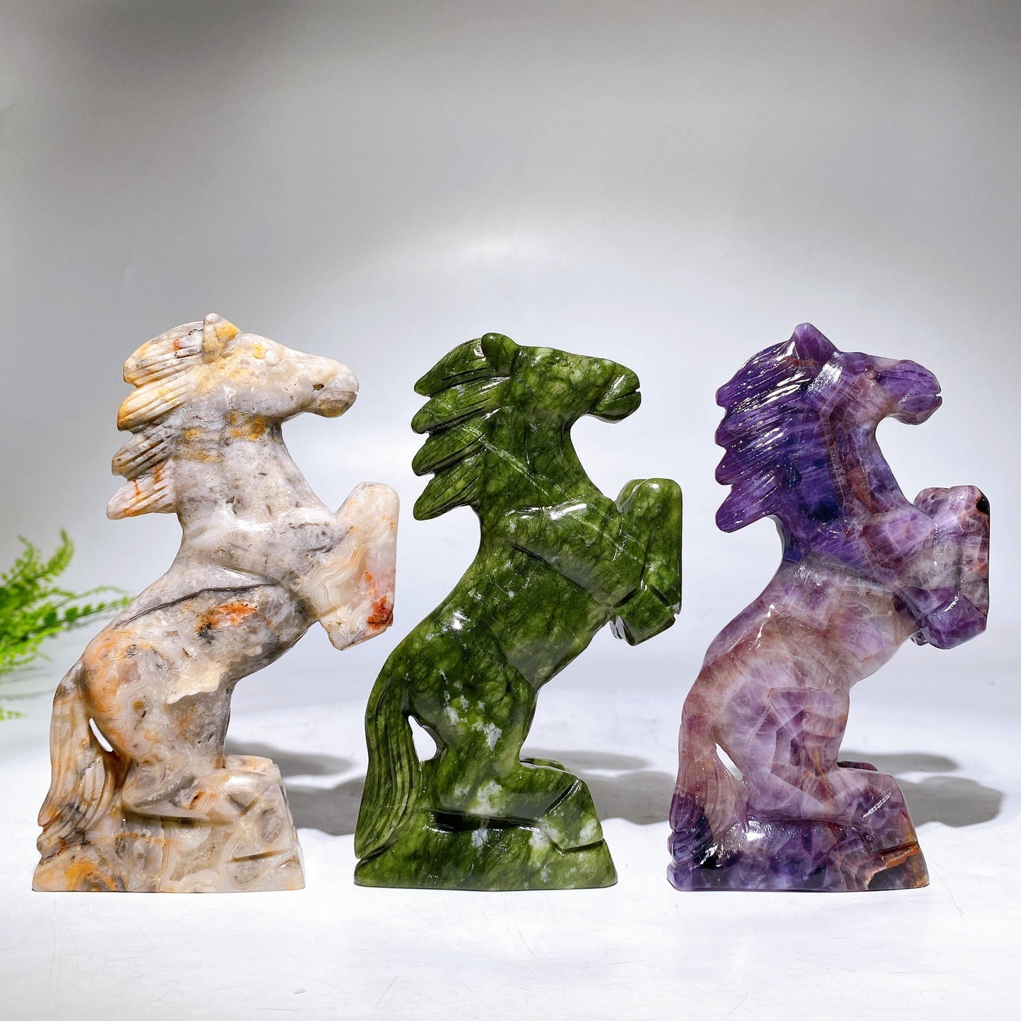 15cm Natual Gemstone Horse Carving Wholesale