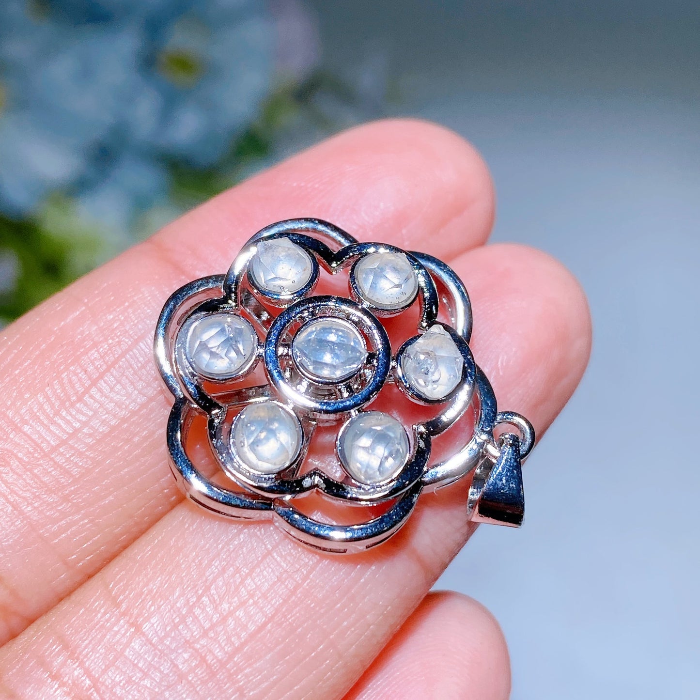 Cooper Silver Plated Herkimer Diamond Spinning Pendant Crystal Healing Bulk Wholesale