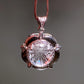 Cooper Silver Plated Faceted Clear Quartz Pendant
