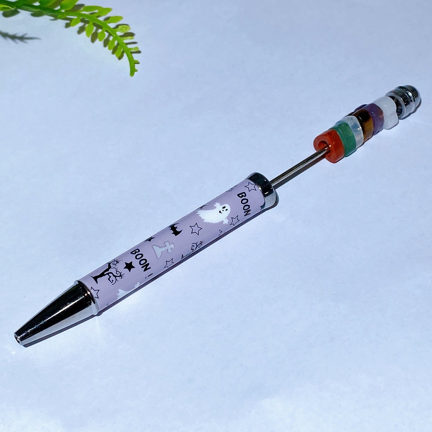 Twist Ballpoint Pen with Natural Crystal Beads for Halloween Christmas Wholesale