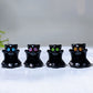 1.6" Black Obsidian Ghost Carving for Halloween Wholesale