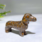 3.1" Natural Crystal Sausage Dog Carving Wholesale