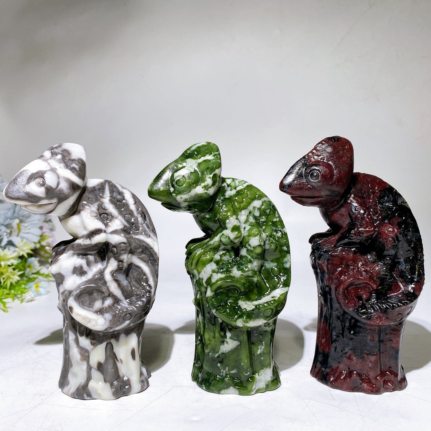 6.0" Crystal Chameleon Carving Crystal Healing Bulk Wholesale