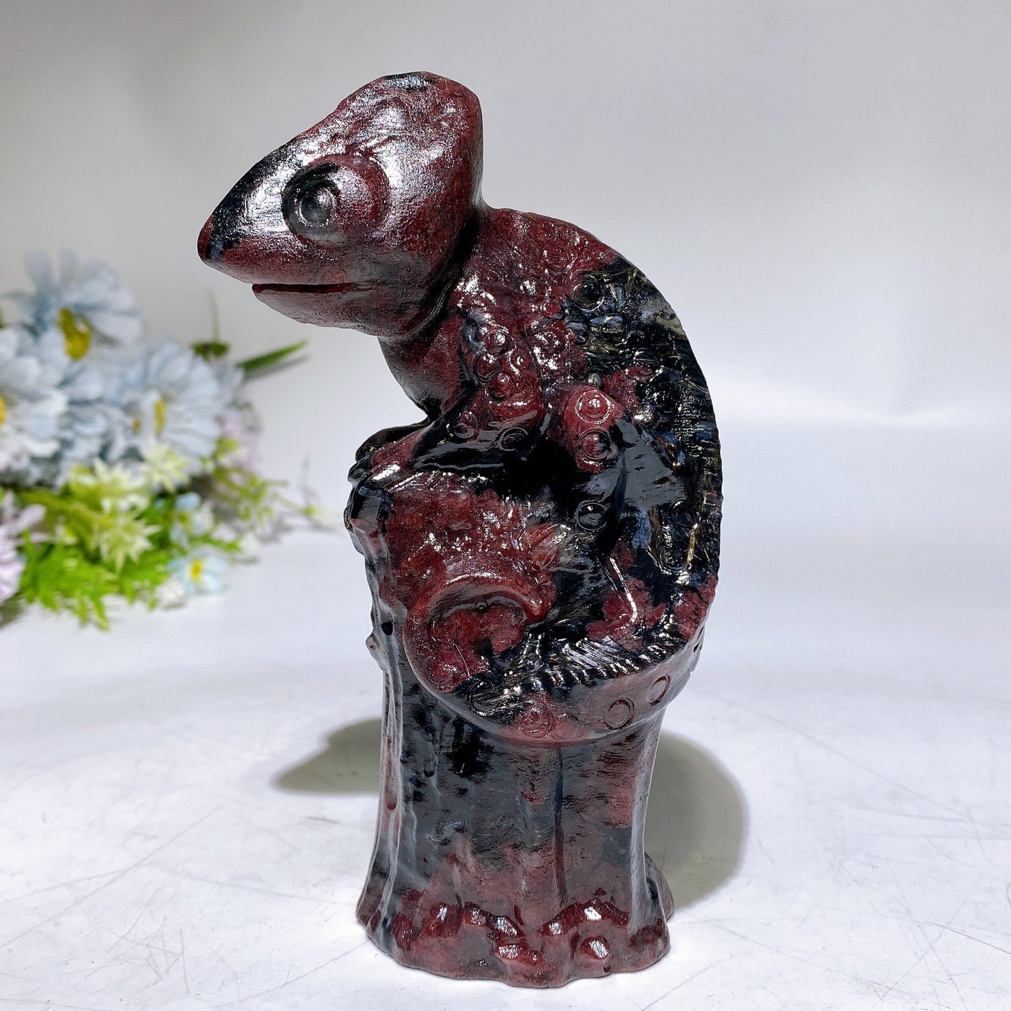 6.0" Crystal Chameleon Carving Crystal Healing Bulk Wholesale