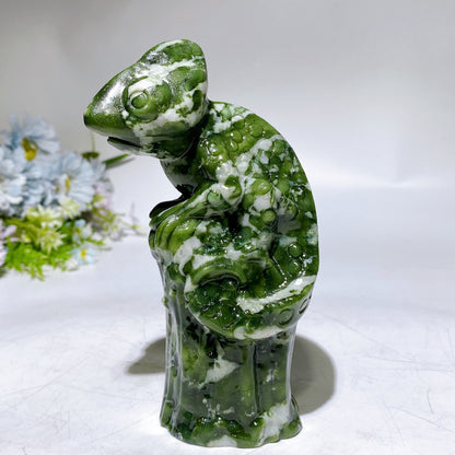 6.0" Crystal Chameleon Carving Crystal Healing Bulk Wholesale