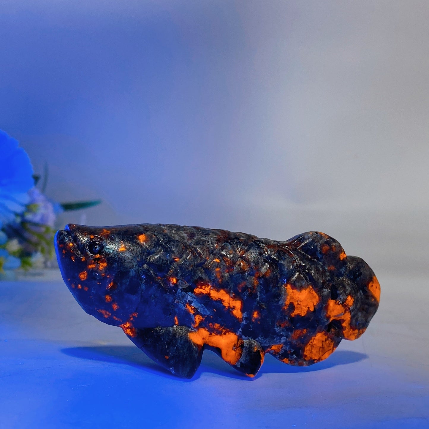 3.9" Crystal Asian Arowana Crystal Fish Carving Crystal Healing Bulk Wholesale