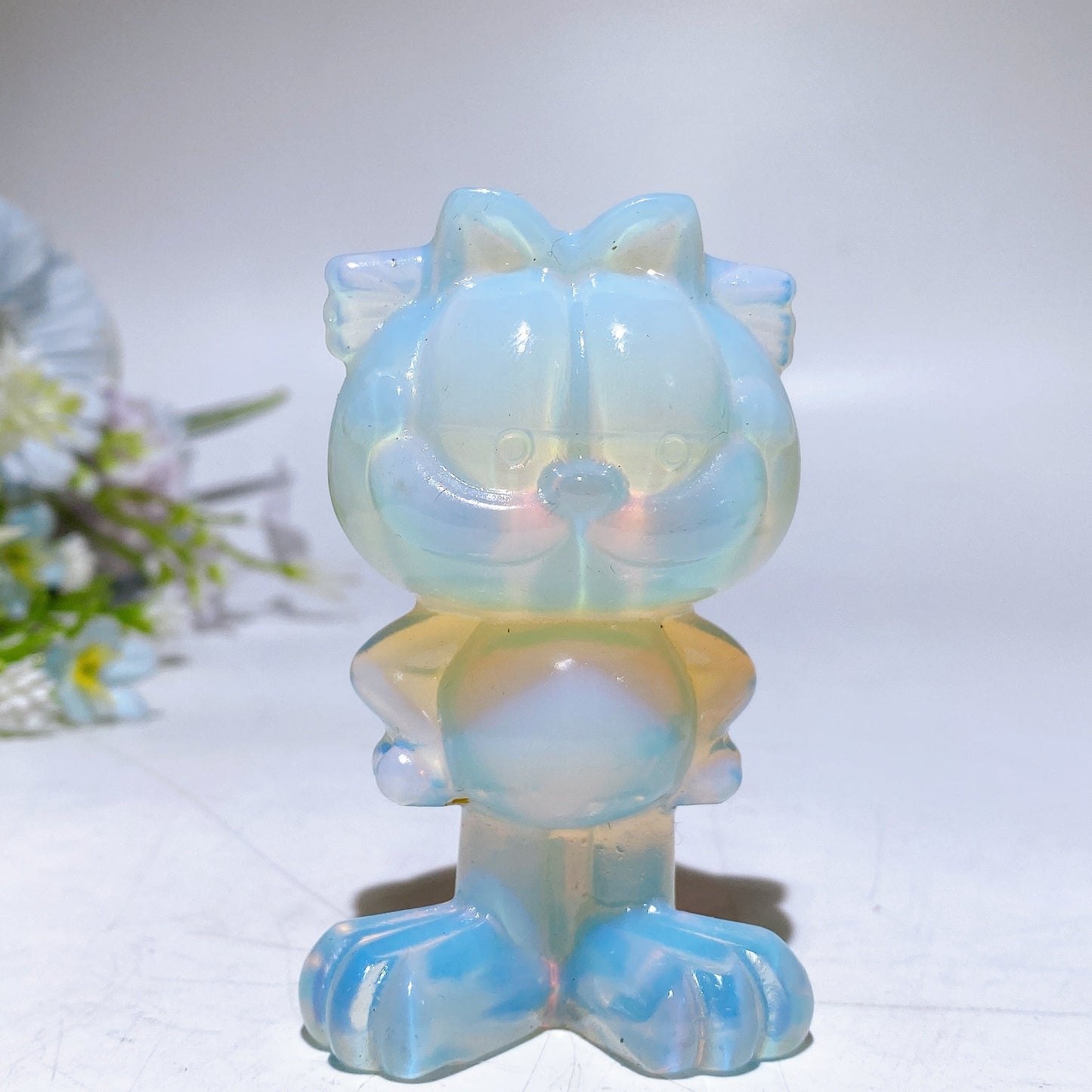 3.1" Crystal Garfield Carving Crystal Healing Bulk Wholesale