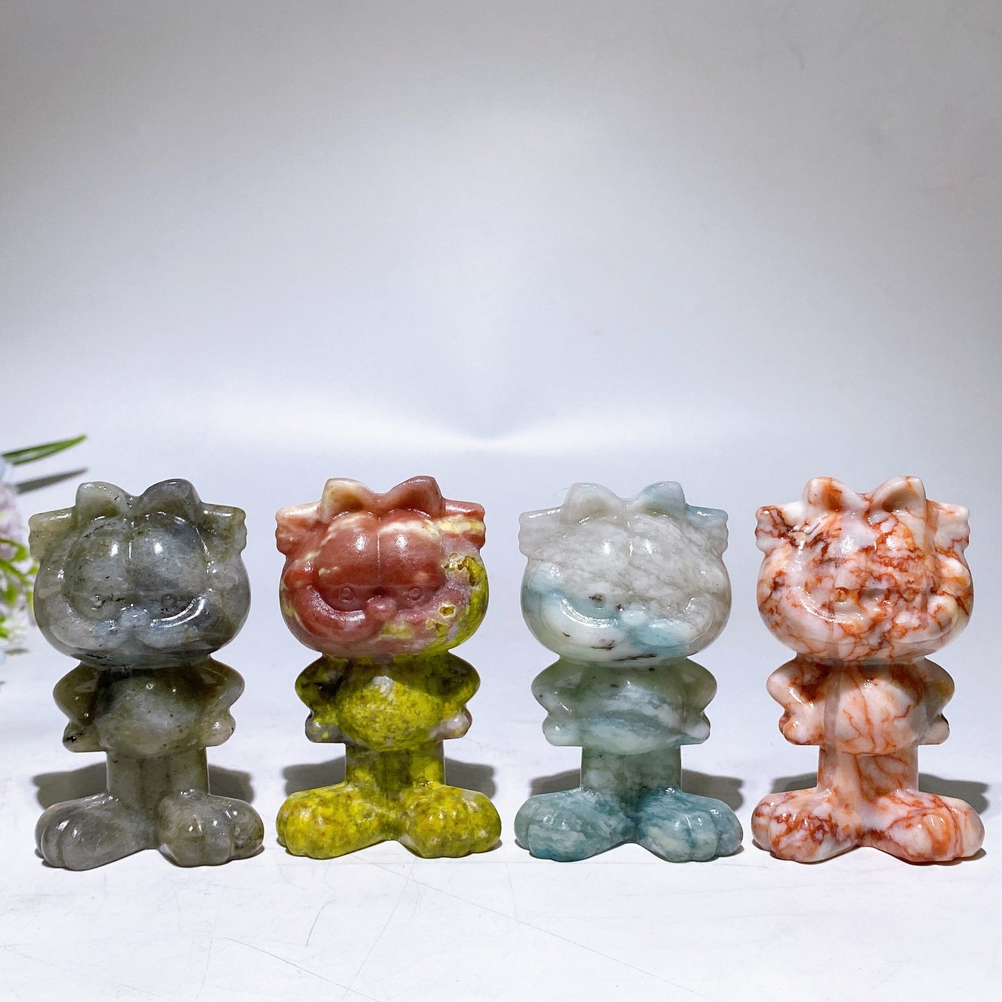 3.1" Crystal Garfield Carving Crystal Healing Bulk Wholesale