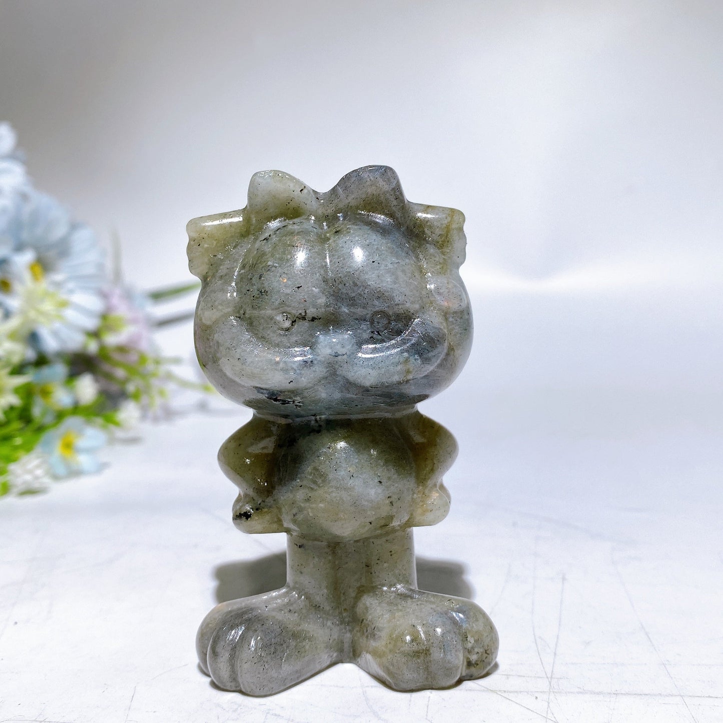 3.1" Crystal Garfield Carving Crystal Healing Bulk Wholesale