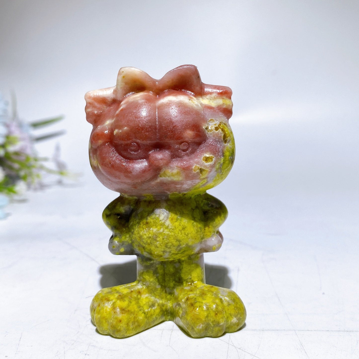 3.1" Crystal Garfield Carving Crystal Healing Bulk Wholesale