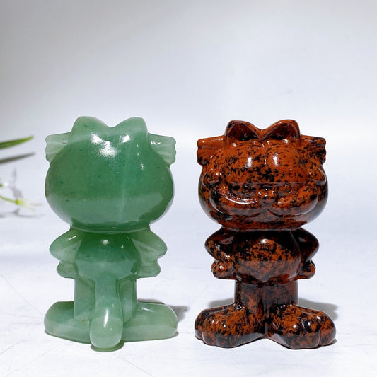 3.1" Crystal Garfield Carving Crystal Healing Bulk Wholesale