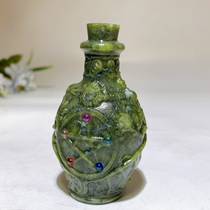3.5" Crystal Poison Bottle Carving Crystal Healing Bulk Wholesale