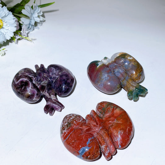 3.9" Crystal Lung Carving Crystal Healing Bulk Wholesale
