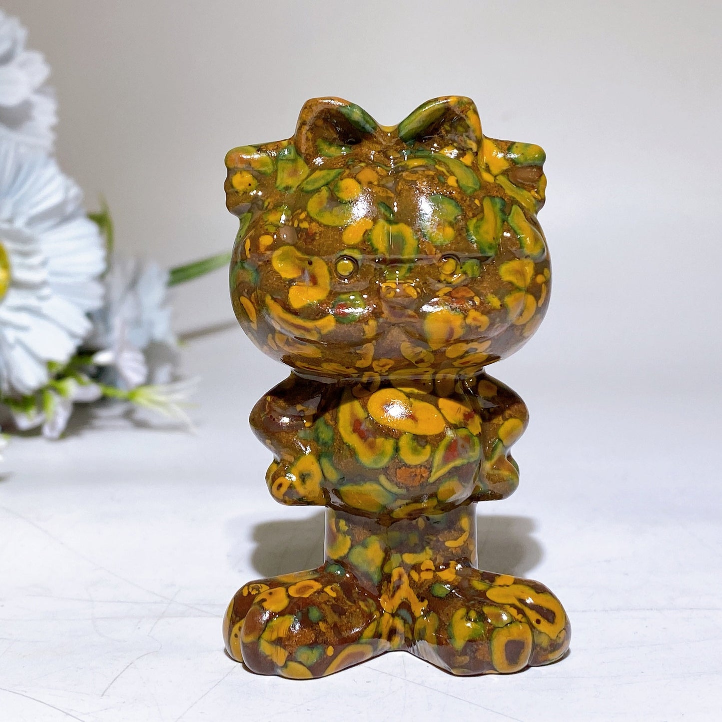 3.1" Crystal Garfield Carving Crystal Healing Bulk Wholesale