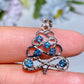 Cooper Silver Plated Blue Topaz Pendant Crystal Healing Bulk Wholesale